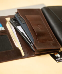 Dual Phone Chamber Long Wallet with magnet