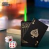 Playing card ace lighter-green flame