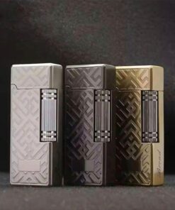 Broad Side Grinding type butane lighter - Silver