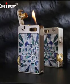 Chief premium oil lighter with flints storage