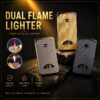 Broad Dual Flame Gas Lighter