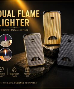 Broad Dual Flame Gas Lighter